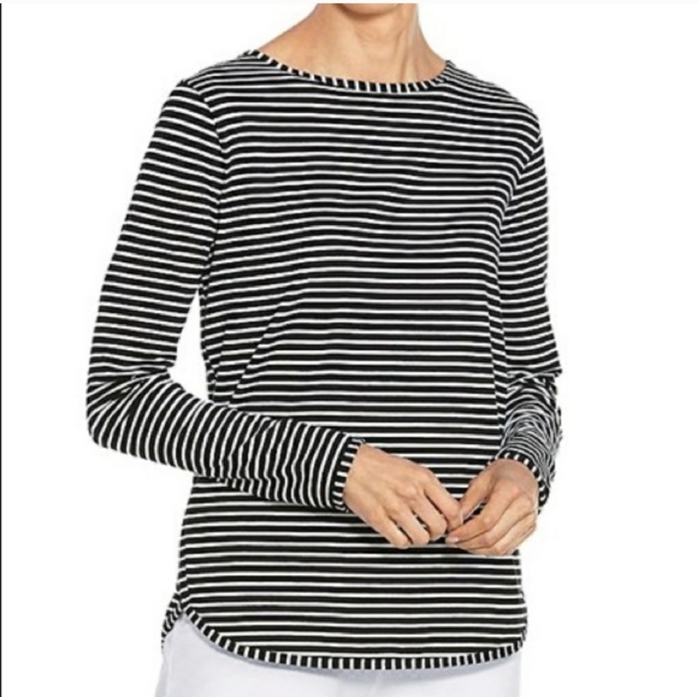 Coolibar heyday striped boatneck top 2X